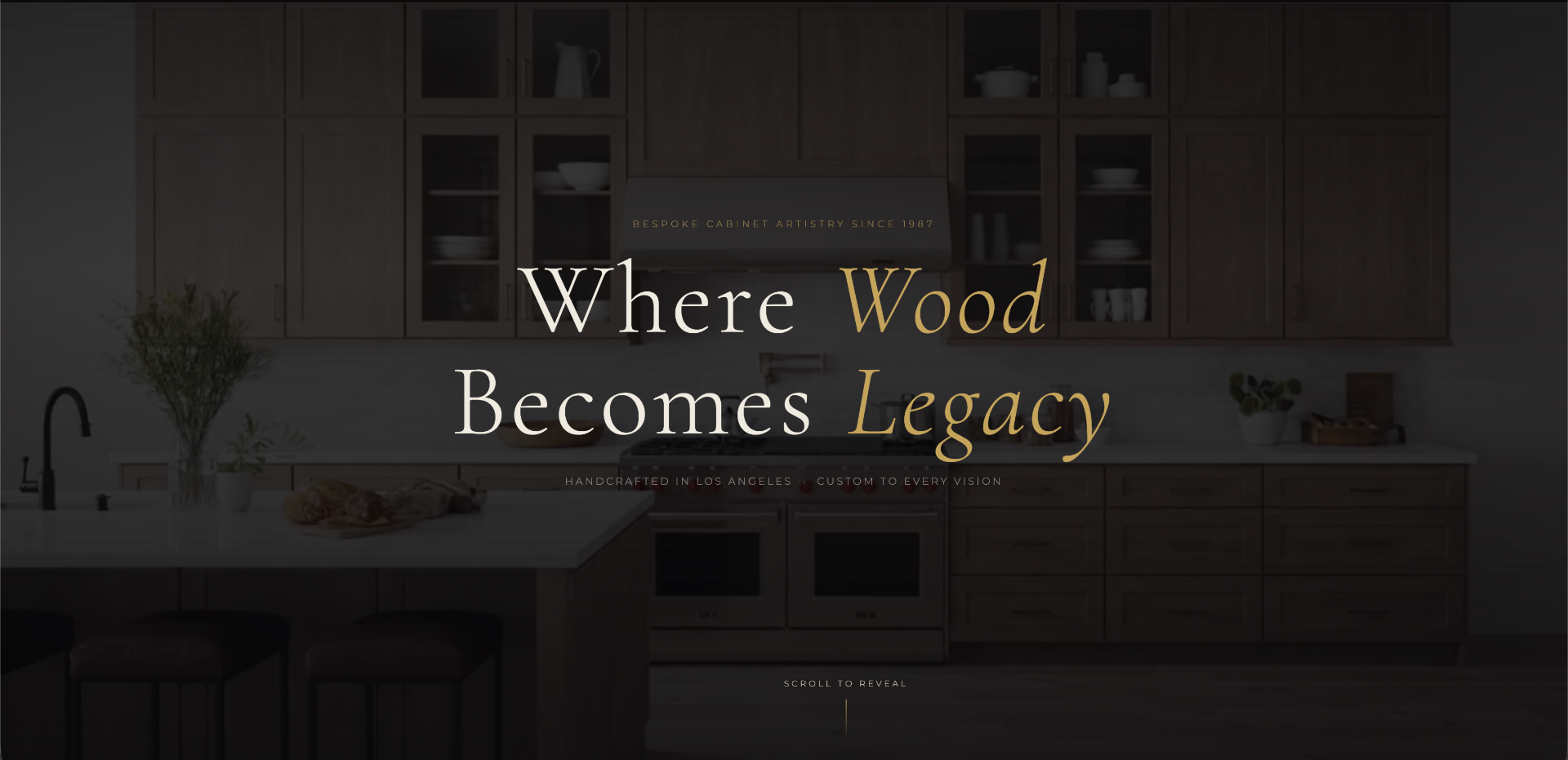 Bespoke Cabinets — Los Angeles homepage screenshot