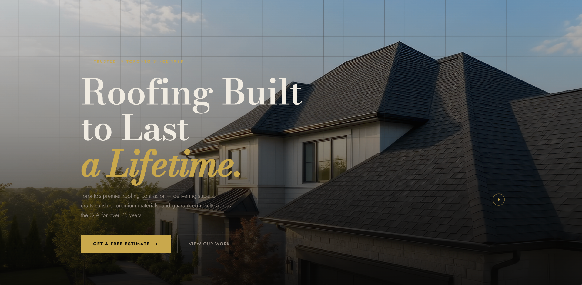 Premier Roofing — Toronto homepage screenshot
